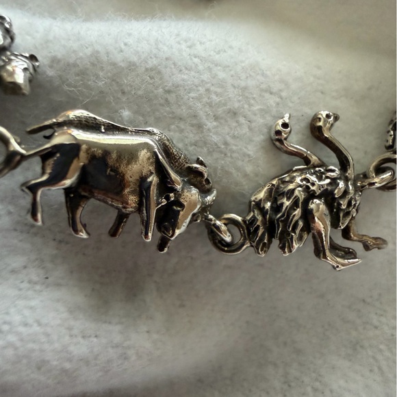Sterling Silver Noah’s Ark Animal & Boat Bracelet - Picture 9 of 16